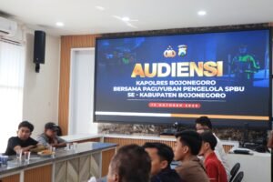 Polres Bojonegoro Gelar Audiensi dengan SPBU, Perkuat Pengawasan Distribusi BBM
